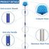 Cobweb Duster with Pole, 4ft Stainless Steel Pole, Medium-Stiff Bristles for Walls and Window Screens