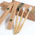 Bamboo Toothbrushes (10 Pack), BPA Free Soft Bristles, Natural Wood Bulk, Reusable Travel Toothbrushes