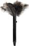 Retractable Ostrich Feather Duster, Fluffy Natural Cleaning Duster with Eco-Friendly Handle (15 inch)