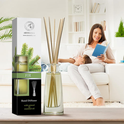 Pine Reed Diffuser - 3.4 Fl Oz, Fresh & Long Lasting Aroma, Great Room Air Fresheners, Gift Set