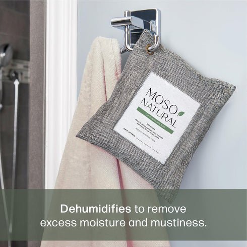 Moso Natural Air Purifying Bag 200g | Premium Bamboo Charcoal Odor Absorber for Home & Car, Closet Deodorizer, Long