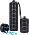 Weekly Metal Pill Organizer - XHT Portable Waterproof Travel Pill Box 7 Day, Heavy Duty Twice Daily Pill Case