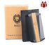 Premium Dual-Action Beard Comb, Natural Ox Horn and Sandalwood, Double Sided with Black Protective Case, Perfect