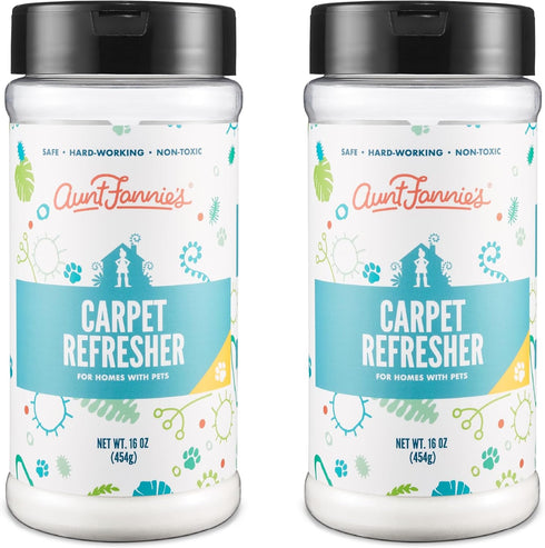 Aunt Fannie's Carpet Refresher, Odor Neutralizer & Deodorizer for Homes, Bright Lemon Scent, 16 Ounce Powder (Pack of 2)