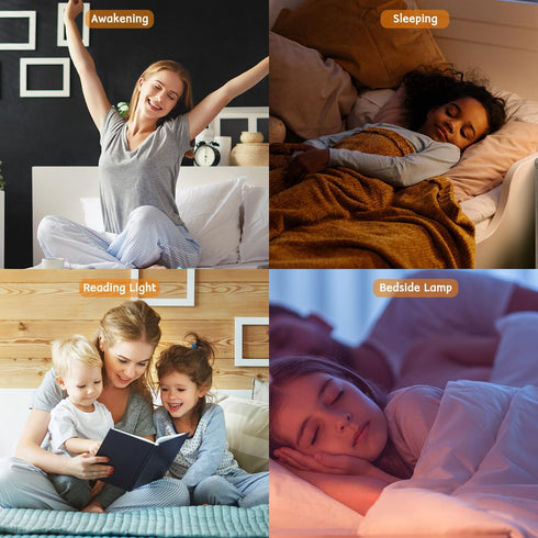 Sunset Snooze 25 Sunrise Alarm Clock Wake Up Light for Kids Heavy Sleepers Bedroom with Sunrise Simulation Sleep Aid