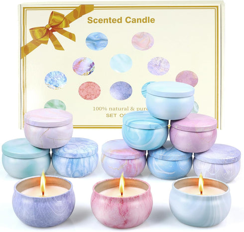 Jaytesen Gifts for Women,12 Pack Scented Candles Gift Set, 300 Hour Long Lasting