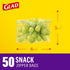 Glad Zipper Food Storage Plastic Bags, Snack Size, 50 Count (Packaging May Vary)
