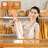 Reallnaive 120 24 4.5 2 Inch Packaging Pcs French Bread Bags Bulk with Window, Baguette Bags for Homemade, x x Kraft