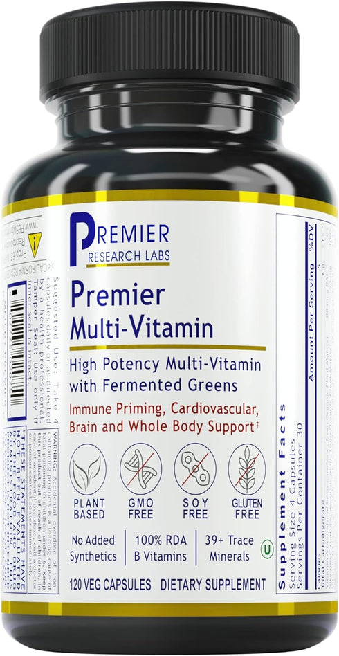 Premier Research Labs Multi-Vitamin - Immune, Brain & Heart Support, Vegan Capsules for Men & Women, 120 Capsules