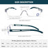 AQWANO 5 Pack Blue Light Blocking Computer Reading Glasses, Clear Frame Rimless, Anti Glare Filter for Men Women
