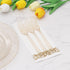 Goodluck 150 Pack Gold Glitter Plastic Forks, Heavy Duty Gold Glitter Forks Disposable, Gold Glitter Plastic Cutlery Perfect for Weddings, Parties, Dinners by Goodluck