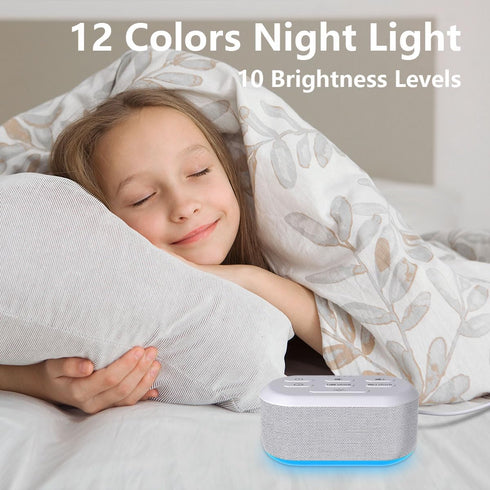 LazyNight 30 12 36 Brown Noise Sound Machine Soothing Sounds White Noise Machine with Night Light Colors Sleep Machine