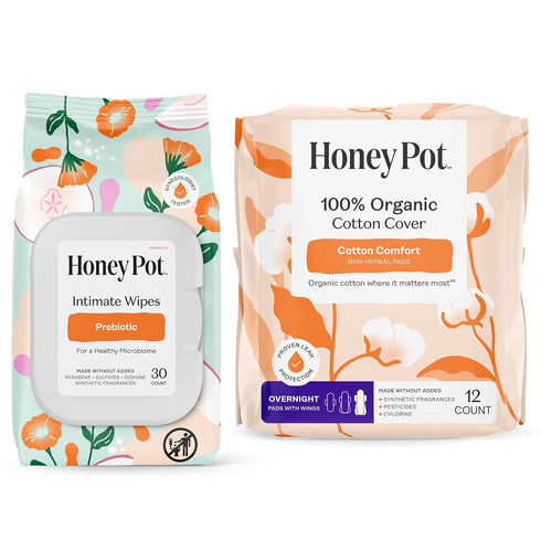 The Honey Pot Company - Prebiotic Feminine Wipes & Non-Herbal Overnight Pads