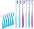 V+A Shaped Orthodontic Toothbrush for Braces, Soft Bristles, with 6 Interdental Brushes, 6 Count