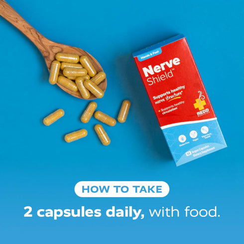 Redd Remedies Nerve Shield, Supports Healthy Nerve Structure and Circulation, 60 Vegan Capsules