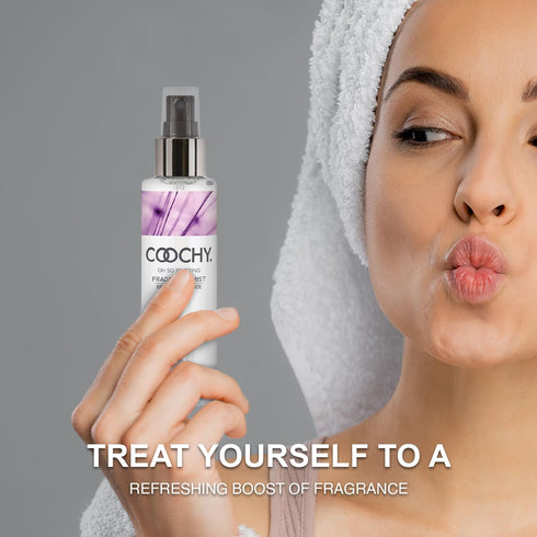 Coochy Fragrance Mist Body Spray | 4floz/118ml | No Alcohol, Paraben-Free, Organic | Blend of Rose, Jasmine & Fruit