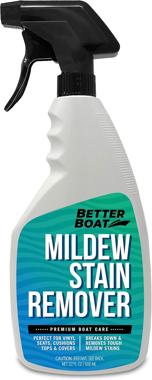 Mold and Mildew Stain Remover Cleaner 22oz. for Boat Seats, Fabric, Canvas, Carpet, Vinyl