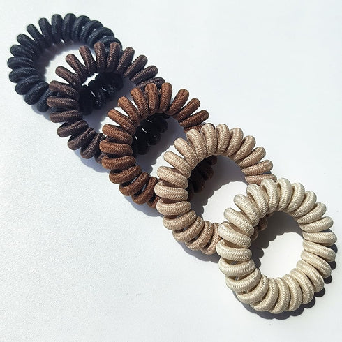 No Crease Spiral Hair Ties 20pcs, Traceless Coil Hair Ties, Waterproof Elastics Hair Bands, Multicolor 1.8inch