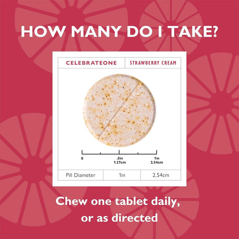 Celebrate Vitamins CelebrateONE Bariatric One A Day Multivitamin without Iron, Chewables, Strawberry Creme, 30 Count