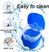 2 Pack Color Retainer Cleaner Case, Denture Cups for Soaking Dentures, Travel Container with Lid