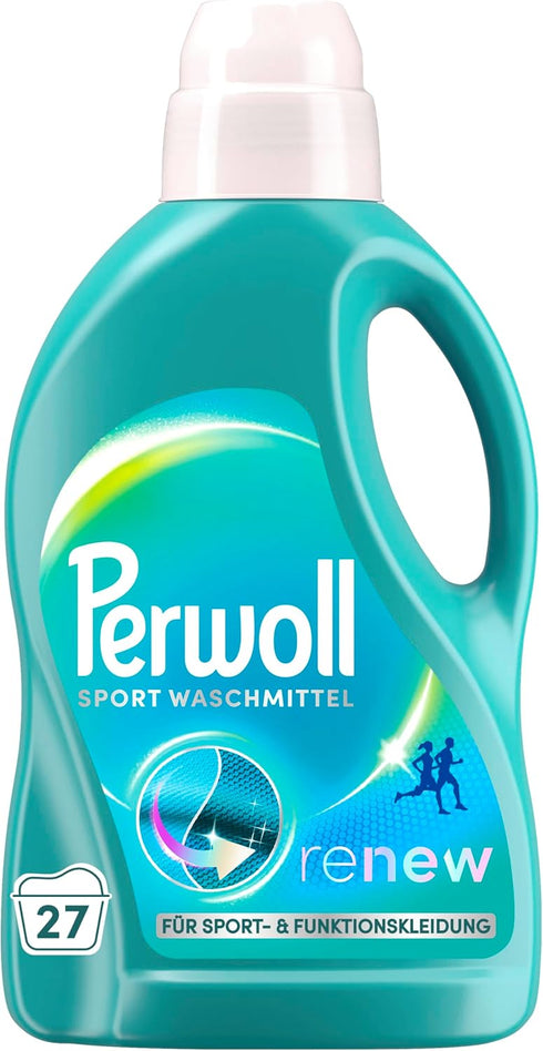 Perwoll Sports Detergent (1 x 27 Wash Loads) | Gently Cleans, Removes Bad