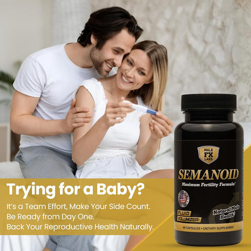 Male FX Labs (60 1 SEMANOID Caps) Maximum Fertility Formula and Semen Volumizer - Advanced Fertility Ingredients