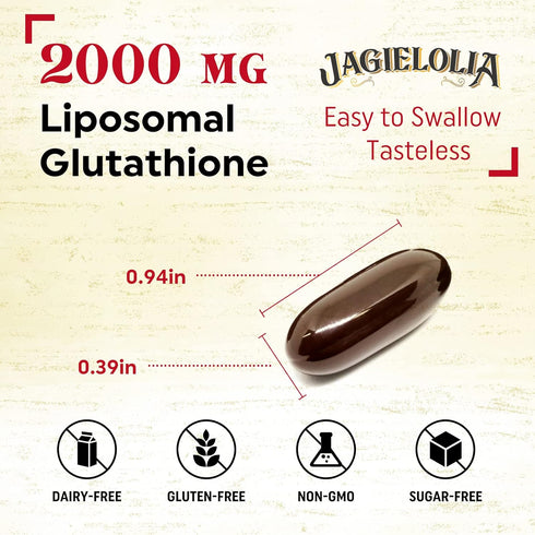 Liposomal Glutathione 2000 mg - Active L-Glutathione with L-Serine, L-Glycine & Sulforaphane, 120 Softgels