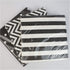 Disposable 2-ply Party Napkins - Striped Chevron Polka Dot Beverage Napkins for Birthday, 60-Count (Black)