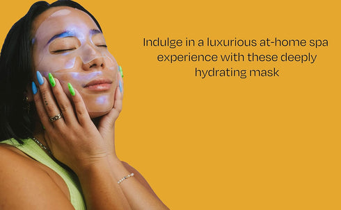 KINDIA AURA DRIP Face Mask Set - 5x Biodegradable Masks, Natural Ingredients for Hydration, Glow, Radiance
