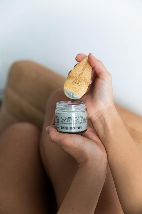 Little Seed Farm All Natural Deodorant Cream, Aluminum Free for Women or Men, 2.4 Ounce - Activated Charcoal