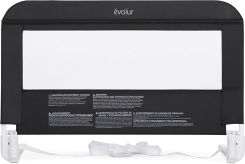 Evolur Snooze Shield Universal Swing-Down Guardrail in Black