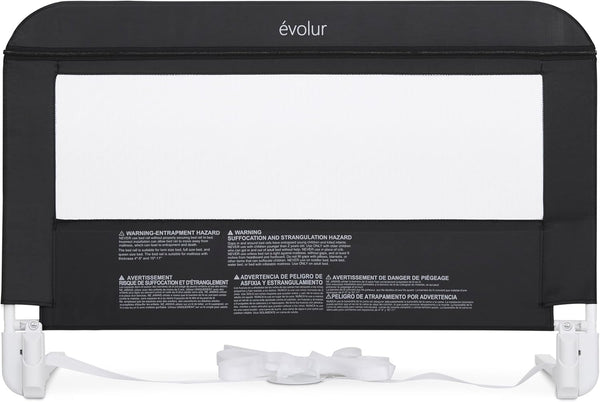 Evolur Snooze Shield Universal Swing-Down Guardrail in Black
