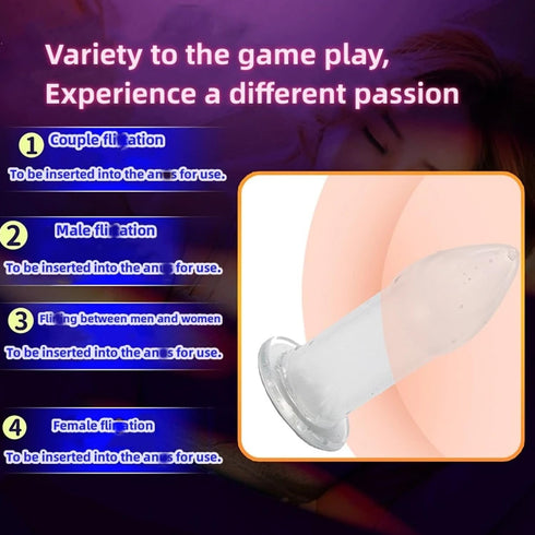 missmall Famle BDSM Hollow Anal Butt Plug Anal Dilator Adult Sex Toys for Couples,Soft Silicone Anal Plug Expander Sex