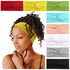 Tobeffect Headbands for Women Non Slip Boho Turban Elastic Head Wrap, Solid Color 8 Pack
