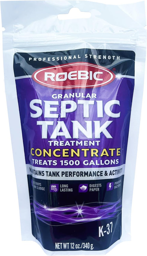 Roebic K-37-BAG Granular Septic Tank Treatment - 12 Ounces, Environmentally Friendly Bacteria Enzymes