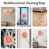VEAREAR 360 100cm Wall Mop Rotating Adjustable Cleaning Mop, Extendable Long Handle Microfiber, Replacement Dry and Wet