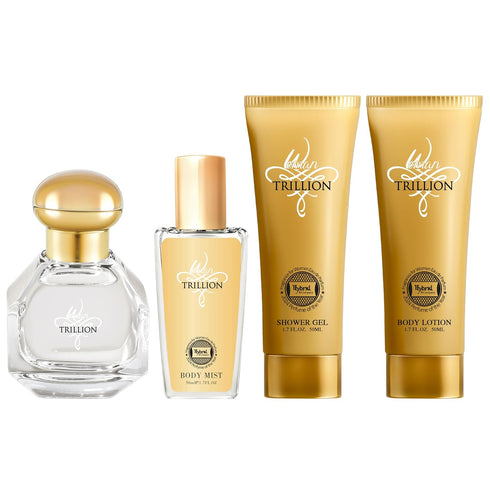 Hybrid & Company Women Trillion Yellow 4Pcs Gift Set 50ml-Perfume&50ml-Mist&50ml-Bodylotion&50ml-Shower Gel