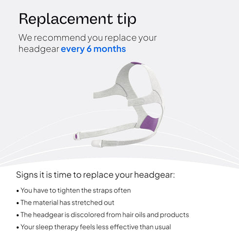 ResMed AirFit/AirTouch F20 Headgear - Replacement CPAP Headgear, Small Pink, Frame System & Full Face Cushion Not