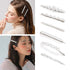 Pearl Hair Clips Barrettes, Silver Wedding Decorative Bobby Pins for Women Girls, 6pcs Hair Styling Accessories