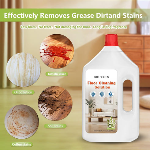 QKLYXEN 82 OZ Floor Cleaning Solution Compatible with Roborock FL Jasmine Floor Cleaner Soft, Long-lasting Fragrance