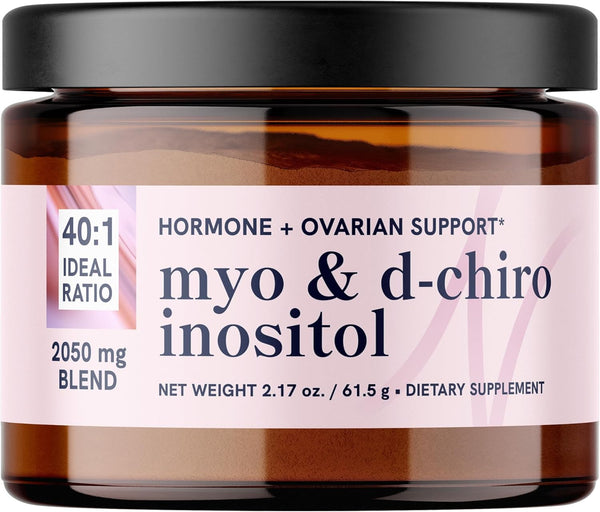 Myo-Inositol & D-Chiro Inositol Powder for Hormone Balance in Women, 40:1 Ratio, 2000mg Myo Inositol, 50mg D Chiro, 30