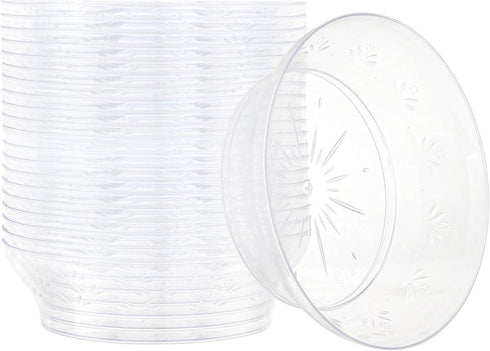 PLASTICPRO 10 oz Hard Plastic Soup Bowls - Premium Quality Disposable Clear Bowl Pack of 20