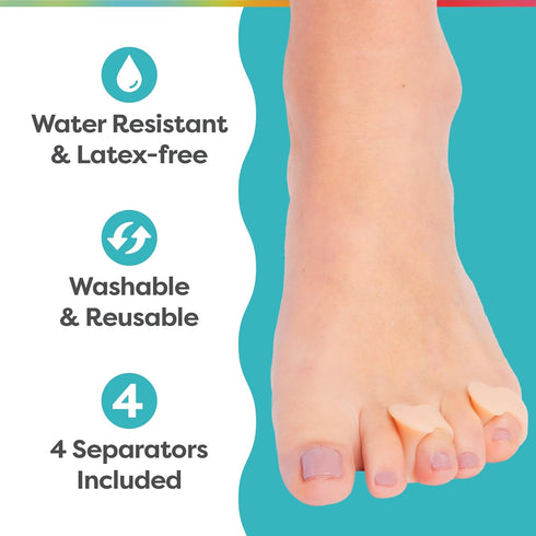 ZenToes Small Toe Spacers - Tailors Bunion Corrector for Women & Men, Hammer Toe Straightener, Gel Splint for Pain