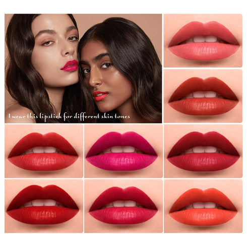 KISSIO Mini Lipstick Set, 16PCS Matte Lipstick in 16 Colors, Travel Friendly, Velvety Waterproof Long Lasting