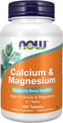 NOW Foods Supplements, Calcium & Magnesium 2:1 Ratio, 100 Tablets, High Potency, Supports Bone Health