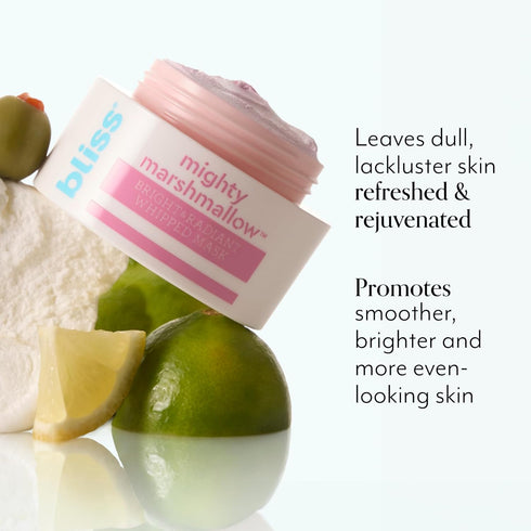 Bliss Mighty Marshmallow Brightening & Hydrating Face Mask - 1.7 Oz - Clean, Vegan & Cruelty-Free for All Skin Types
