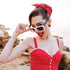 Hicarer 2 Pieces Polka Dot Headbands for Women, Retro Bandana Halloween Dress Up, Vintage Print