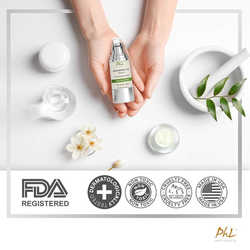 Hyaluronic Acid Serum for Face - Pure Anti-Aging Serum with Vitamin C and E, Intense Hydration Booster, Non-Greasy,