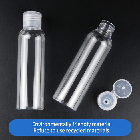 TRENDBOX 6 Pack Plastic Empty Bottles with Flip Cap for Shampoo, Lotions, Liquid Soap, Cream (4 oz / 120 ml)