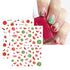 JMEOWIO 12 Sheets Fruit Nail Art Stickers Decals Self-Adhesive Strawberry Watermelon Lemon Nail Supplies